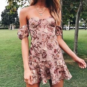 For Love and Lemons strapless mini dress